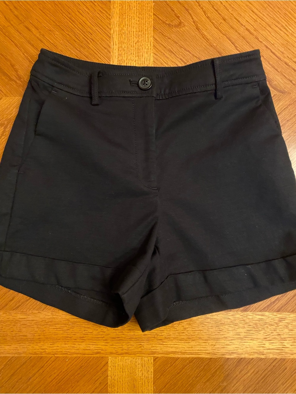 LOFT Black High-Rise Tailored Shorts